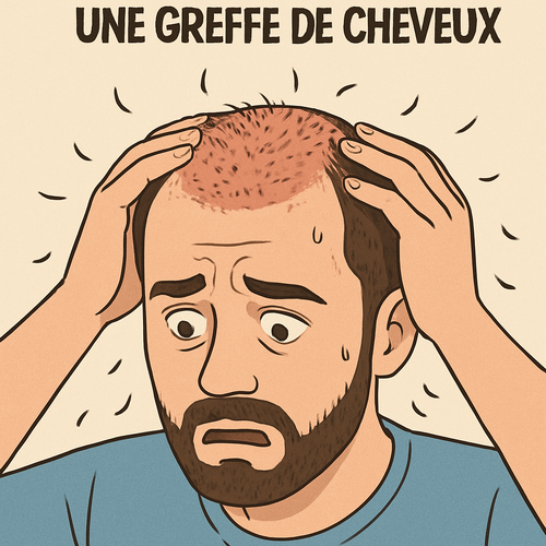 Greffe de cheveux : mois par mois - 1 mois après Shock Loss